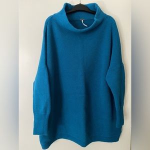 Free People “Ottoman Slouchy Tunic” - Large, Blue Lagoon